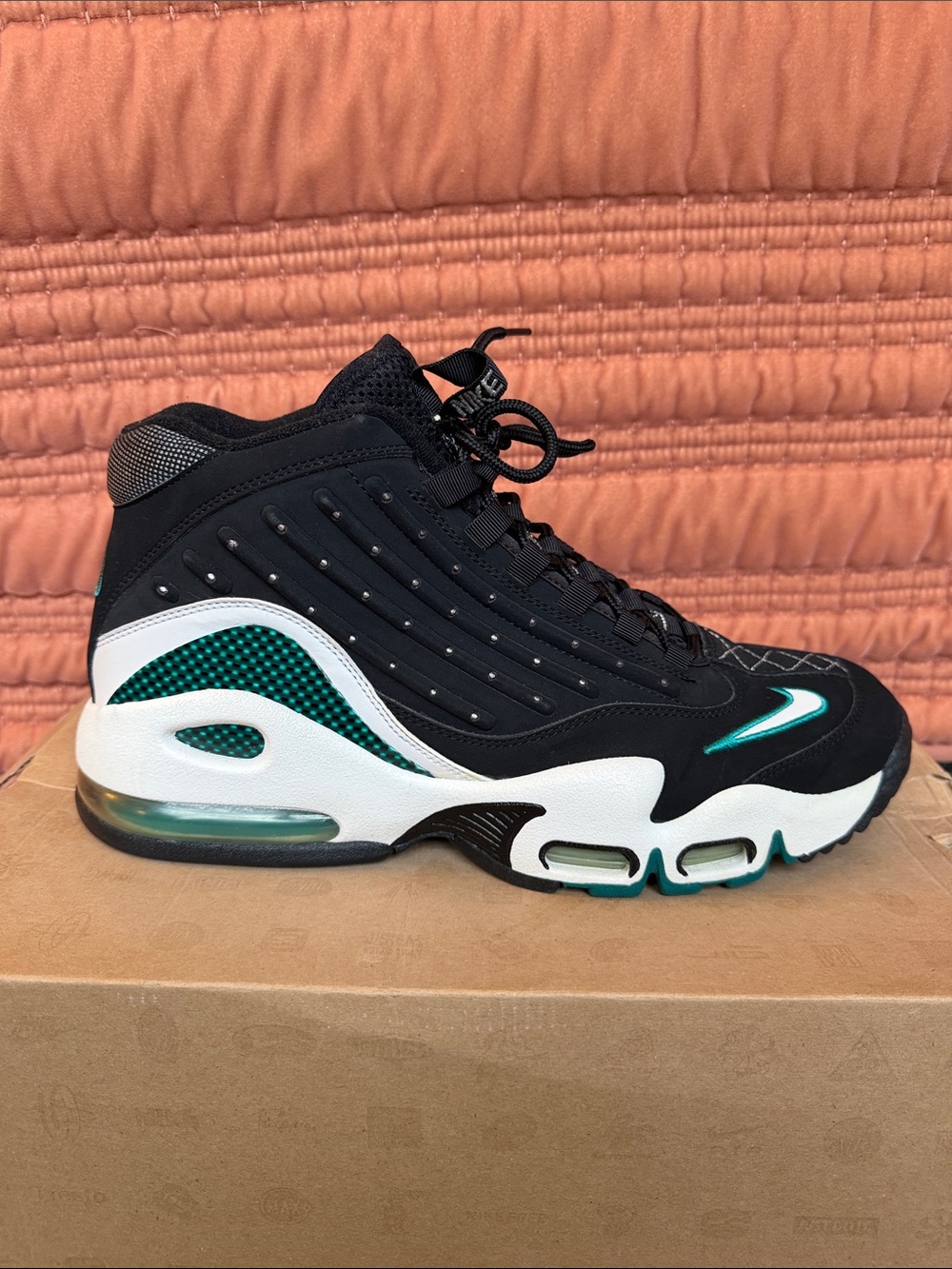 Nike Air Griffey Max II Freshwater Black, White Teal High-Top Athletic Sneakers